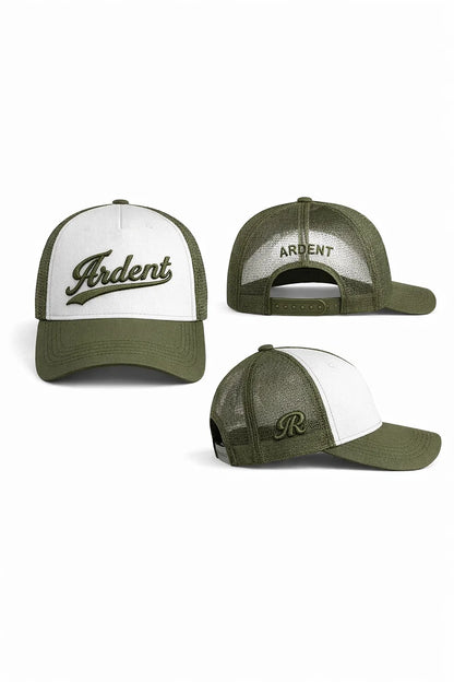 ARDENT Green & White Cap